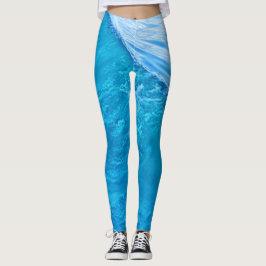 Leggins Blue vatten-våg Leggings