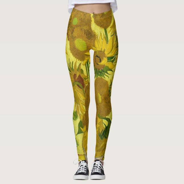 Leggins för Van Gogh samlingssolrosor Leggings (Framsida)