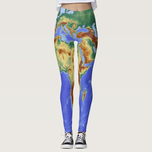 leggins mapa del mundo leggings (Framsida)