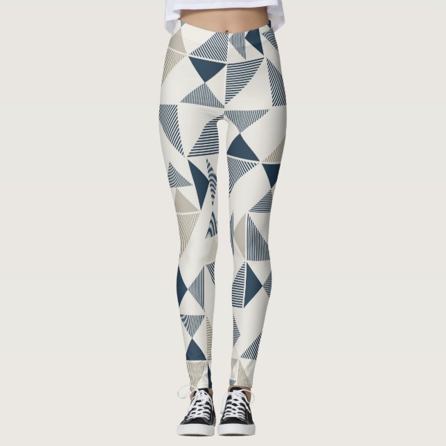 leggins mujer figuras geométricas triangulares leggings (Framsida)
