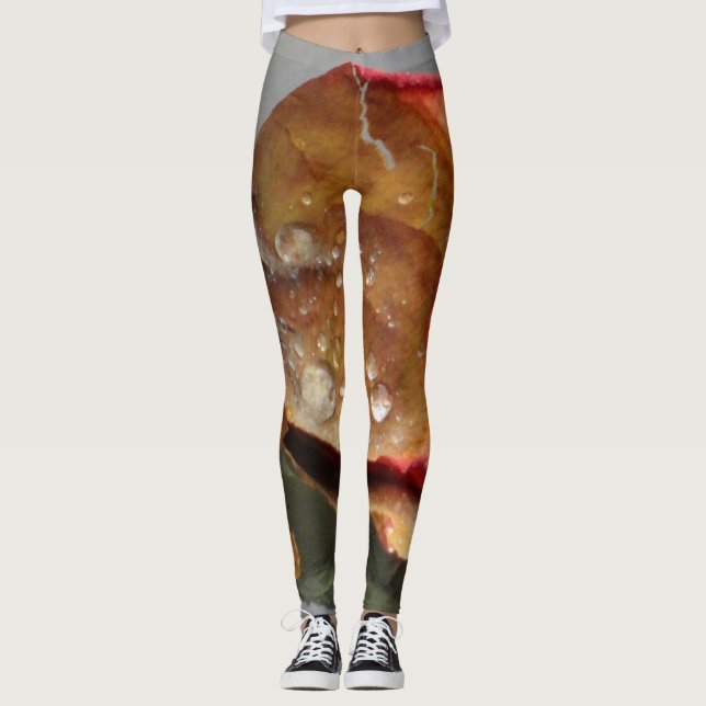 Leggins ro petal med vattendroppar leggings (Framsida)
