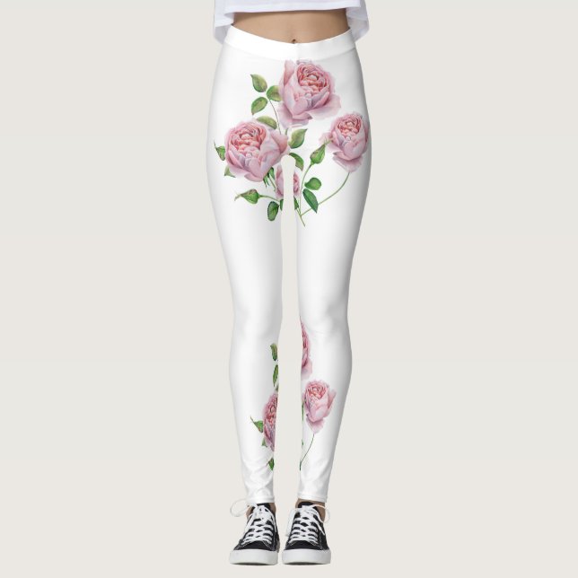 leggins rosas a la acuarela leggings (Framsida)