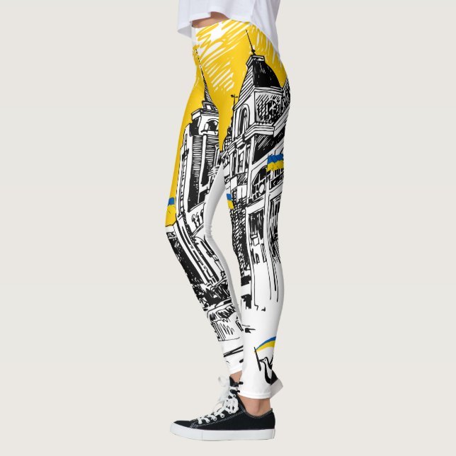 Leggins - Ukraina Motiv Leggings (Vänster)
