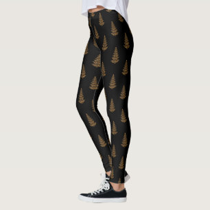 Leggningar i guld Snyggt Julgran Leggings