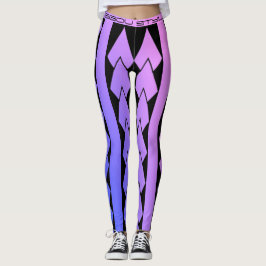 Leging stil stambal violet dégradé leggings