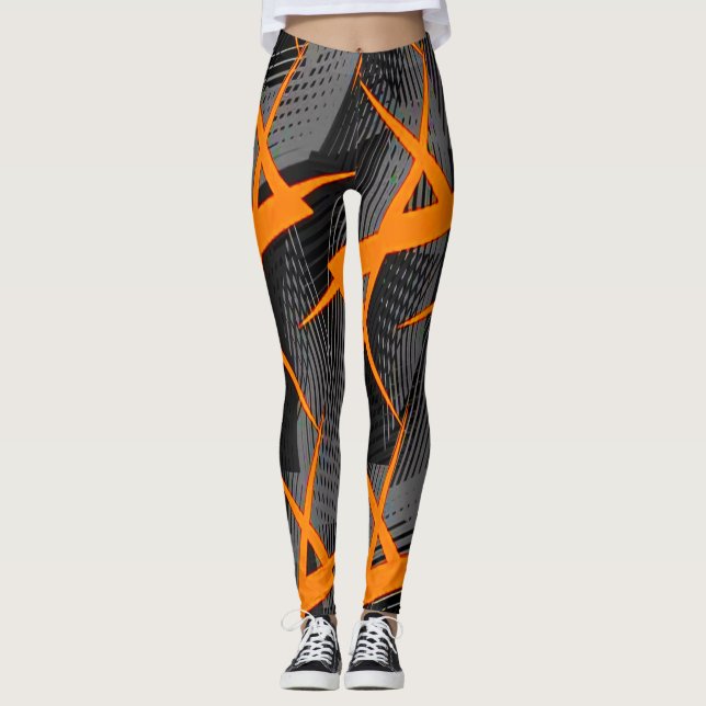 Legings Abstract Modern Geometric Design Leggings (Framsida)
