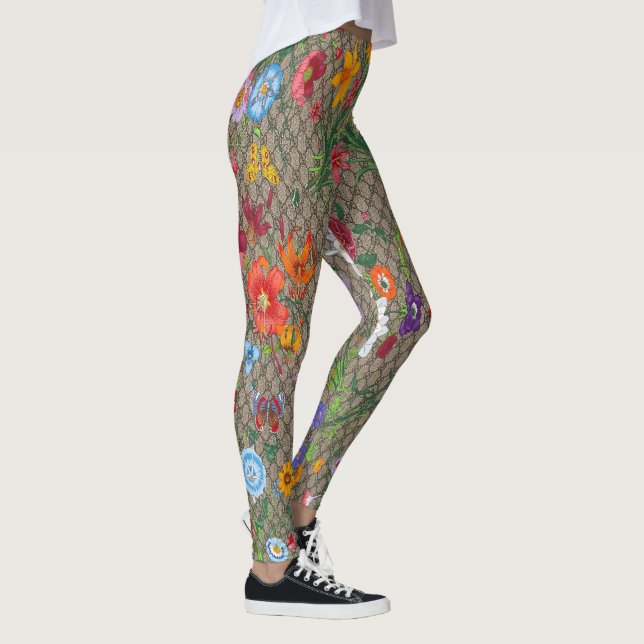 Legings Floral Tropical Fashion design Leggings (Höger)