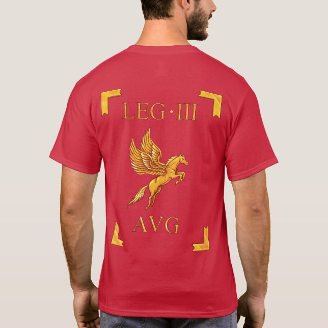 Legio III Augusta Vexillum för romare 3 T-tröja T-shirt (Baksida)