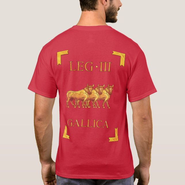 Legio III Gallica Vexillum för romare 3 T-tröja T-shirt (Baksida)