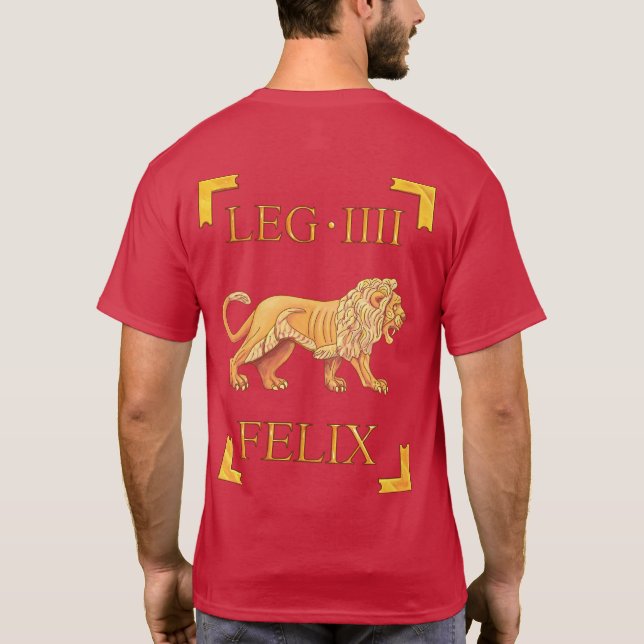Legio IIII Flavia Felix Vexillum för romare 4 Tee Shirt (Baksida)