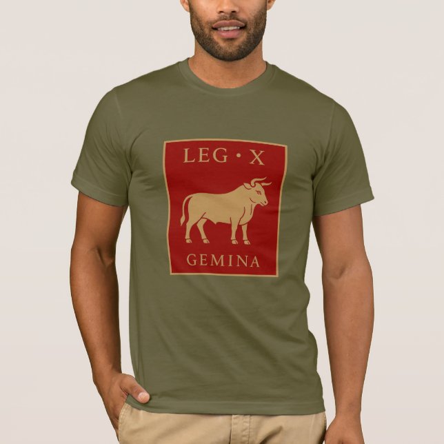 Legio X Gemina Romersk Legion Emblem T Shirt (Framsida)