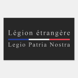 Legion etrangere - Legio Patria Nostra Rektangulärt Klistermärke