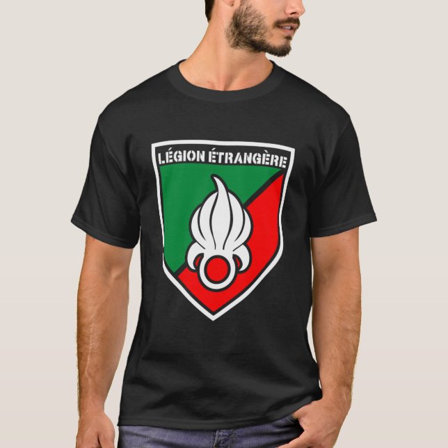 Legion Etrangere Rep Foreign Legion logotyp Essent T Shirt (Framsida)
