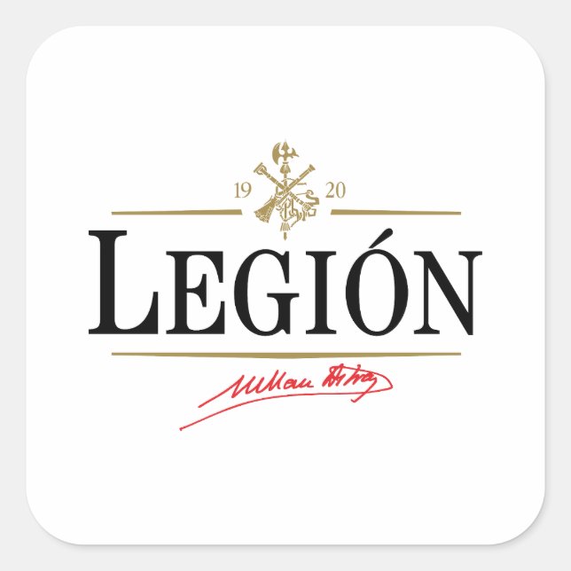 Legión Fyrkantigt Klistermärke (Framsida)