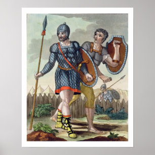 Legionärerna, från "L'Antica Roma", 1825 (färg li Poster