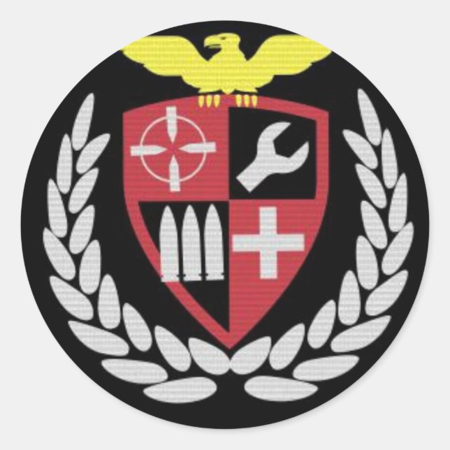 Legionärsligt flygteam runt klistermärke (Framsida)