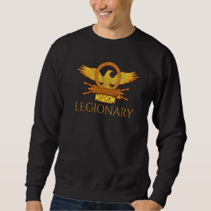 Legionary Ancient Roman Legion Eagle Aquila Spqr Lång Ärmad Tröja
