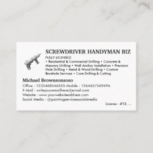 Legitimerad hantverkare visitkort