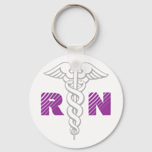 Legitimerad sjuksköterska Keychain med Nyckelring