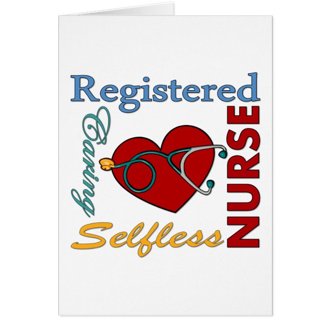Legitimerad sjuksköterska - RN Hälsningskort (Framsidan)