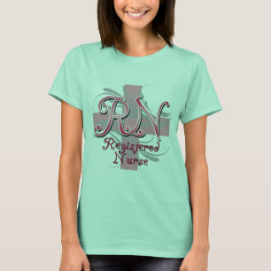Legitimerad sjuksköterska rosakor virvlar runt tee shirt