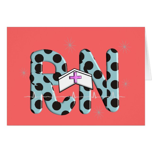 Legitimerad sjuksköterskagåvor "RN ", Hälsningskort (Framsidan Horizontal)