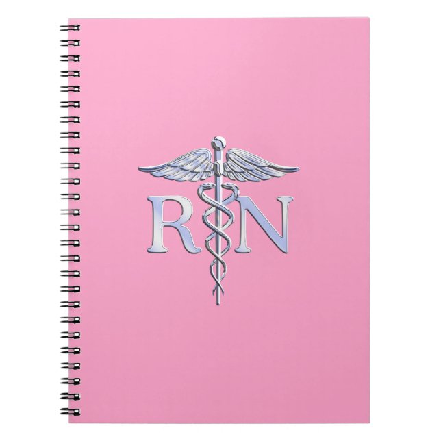 Legitimerad sjuksköterskaRN-Caduceus på Light - Anteckningsbok Med Spiral (Framsidan)