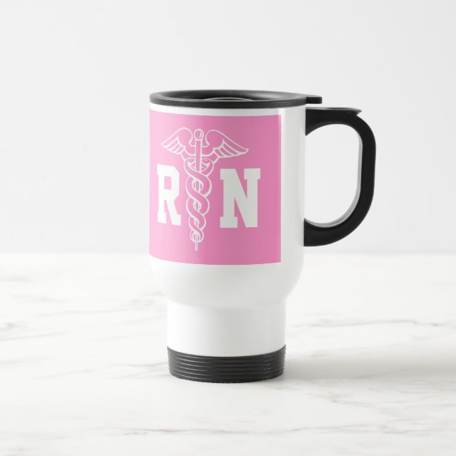 Legitimerad sjuksköterskatravel mug | RN med Resemugg (Höger)