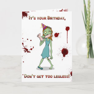 Legless-födelsedagszombie Kort
