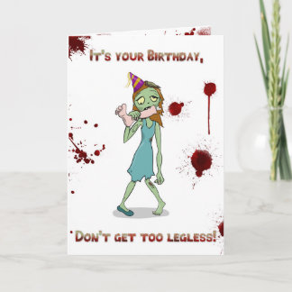 Legless-födelsedagszombie Kort