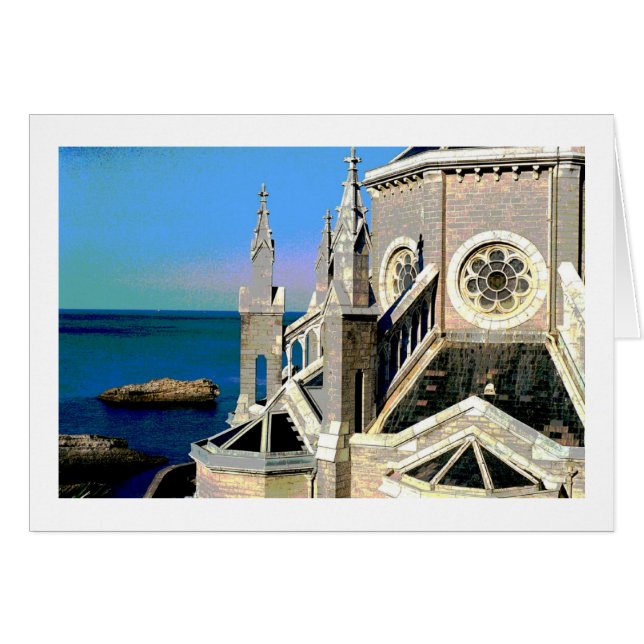 L'église Sainte Eugénie Hälsningskort (Framsidan Horizontal)