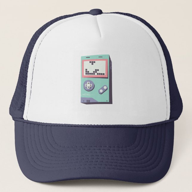 LEGO-Inspirerat GameBoy | Retro Gamer Truckerhatt Keps (Framsida)