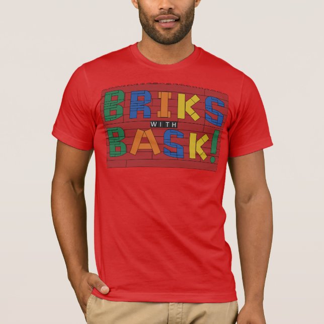 Legoklossar med korg! T-shirt (Framsida)