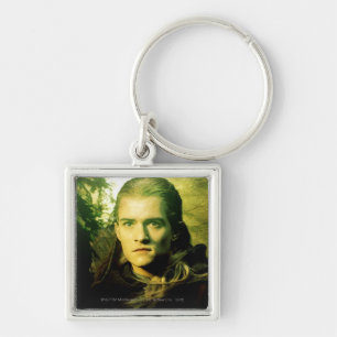 LEGOLAS GREENLEAF™ Front Porträtt Fyrkantig Silverfärgad Nyckelring
