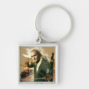 LEGOLAS GREENLEAF™ Graphic 2 Fyrkantig Silverfärgad Nyckelring