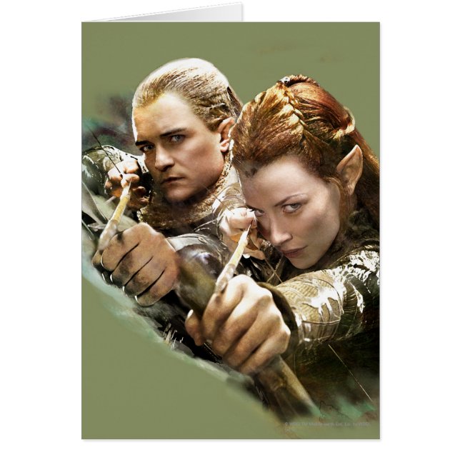 LEGOLAS GREENLEAF™- och TAURIEL™-grafik Hälsningskort (Framsidan)