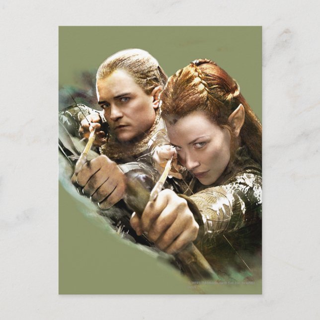 LEGOLAS GREENLEAF™- och TAURIEL™-grafik Vykort (Framsida)
