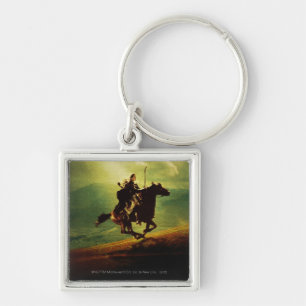 LEGOLAS GREENLEAF™ on Horse Fyrkantig Silverfärgad Nyckelring