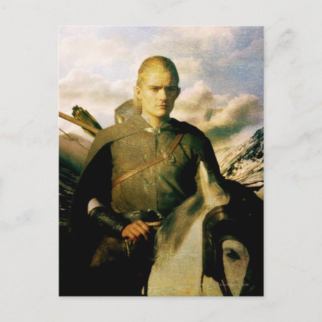 LEGOLAS GREENLEAF™ som är nära upp på häst Vykort (Framsida)