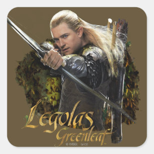 LEGOLAS GREENLEAF™ Teckning Bow-grafik Fyrkantigt Klistermärke