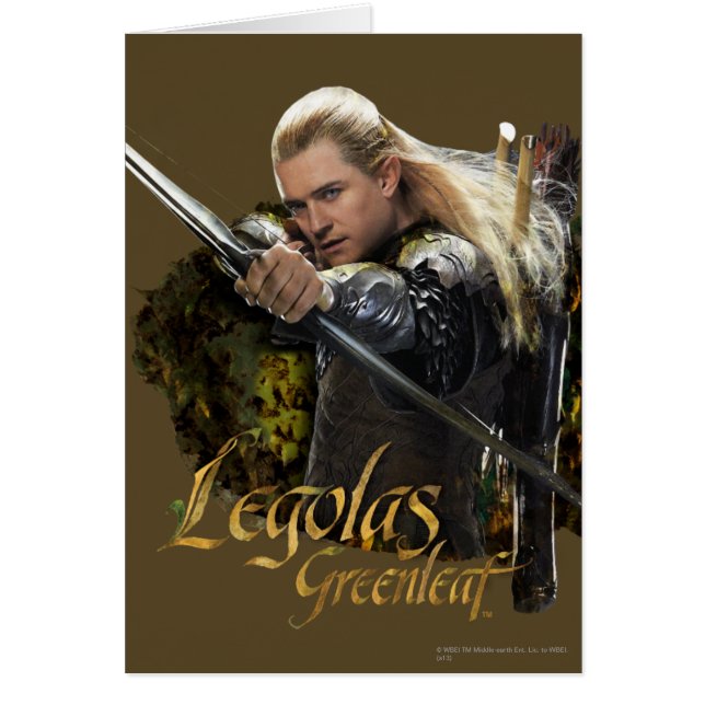 LEGOLAS GREENLEAF™ Teckning Bow-grafik Hälsningskort (Framsidan)