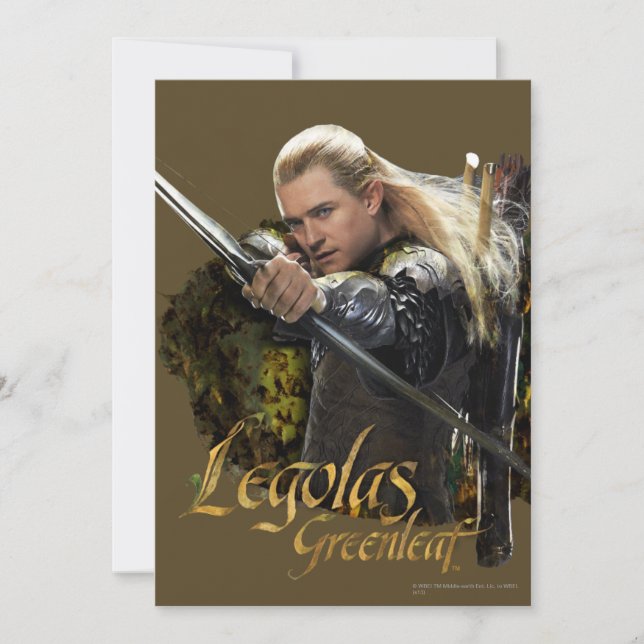 LEGOLAS GREENLEAF™ Teckning Bow-grafik Inbjudningar (Framsida)
