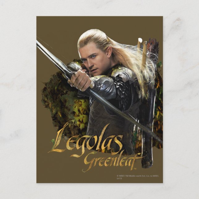 LEGOLAS GREENLEAF™ Teckning Bow-grafik Vykort (Framsida)