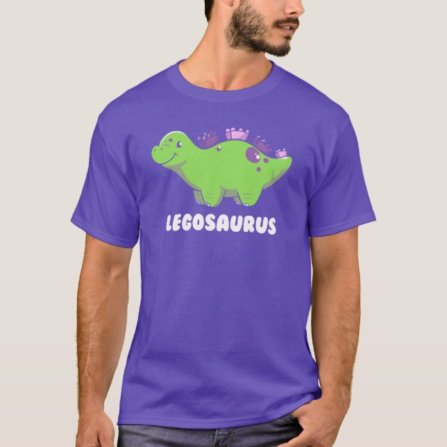 Legosaurus dinosaurfamilj flicka t shirt (Framsida)