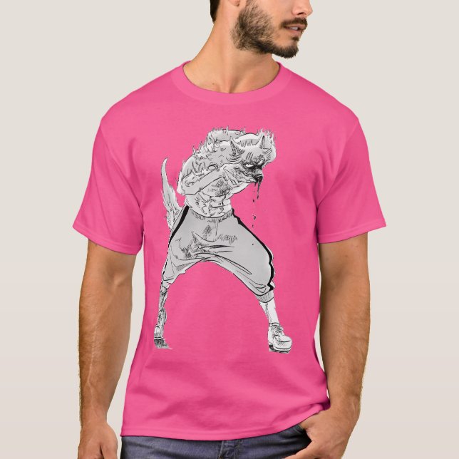 Legoshi Fighing Design T Shirt (Framsida)