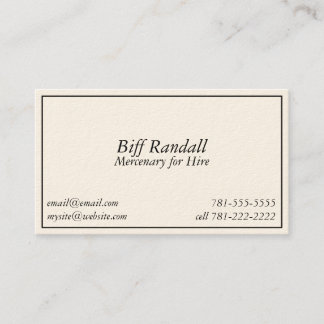 Legosoldat för KRW-noveltyskämt för hyrabusskort Visitkort