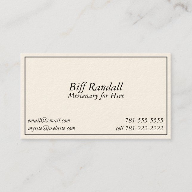 Legosoldat för KRW-noveltyskämt för hyrabusskort Visitkort (Framsida)