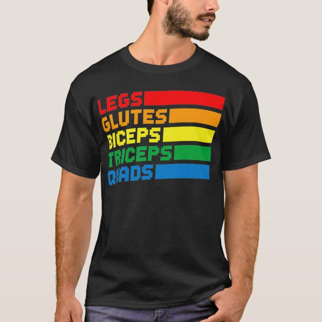 Legs Glutes Biceps Triceps Quads LGBTQ Premium  T Shirt (Framsida)