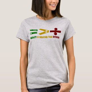 l'égualité est plus grande que la division t shirt