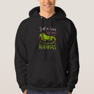 Leguan Bara En Tjej Som Älskar Leguaner Hoodie